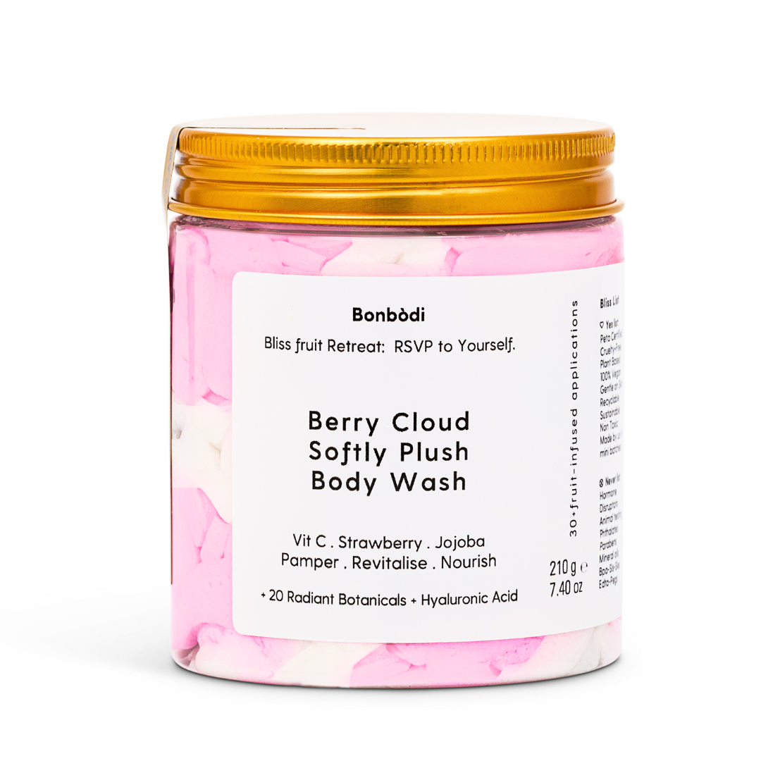 Berry Cloud Softly Plush Body Wash 🍓 Bonbodi Bliss ƒruit Retreat 210g / 7.40 oz