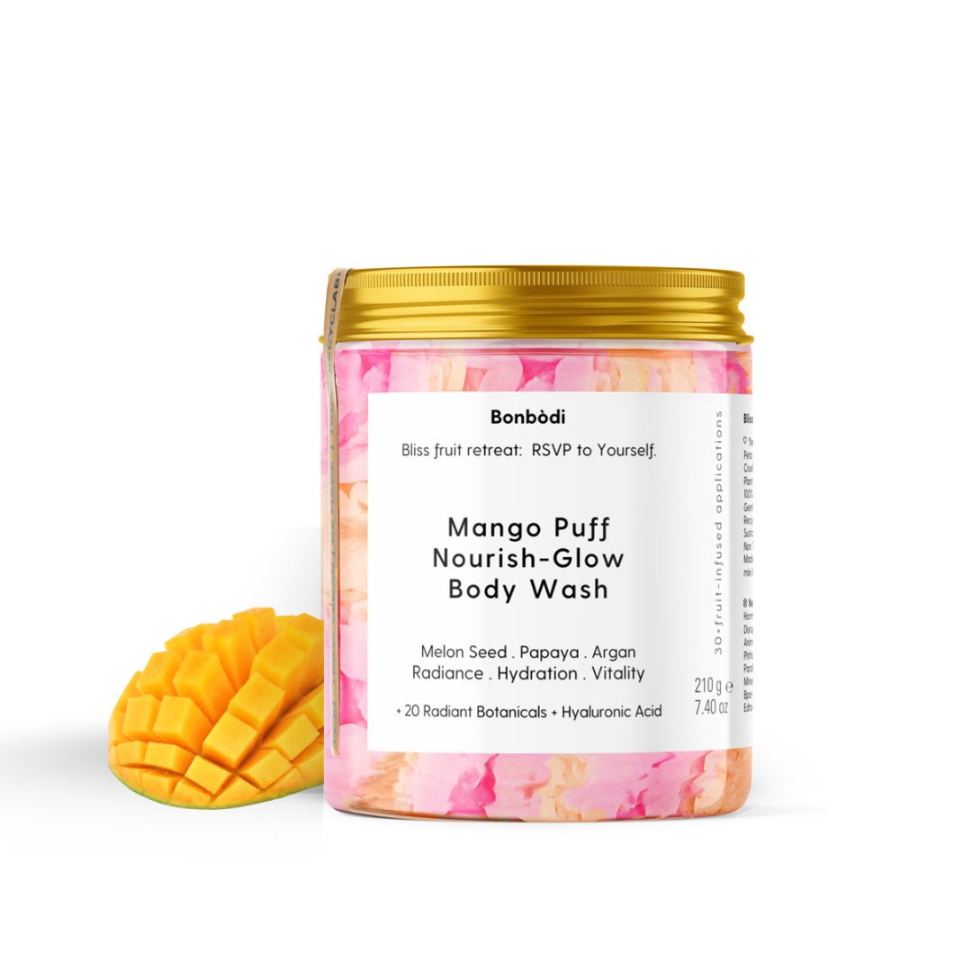 Mango Puff Nourish-Glow Body Wash 🥭 Bonbodi Bliss ƒruit Retreat 210g / 7.40 oz