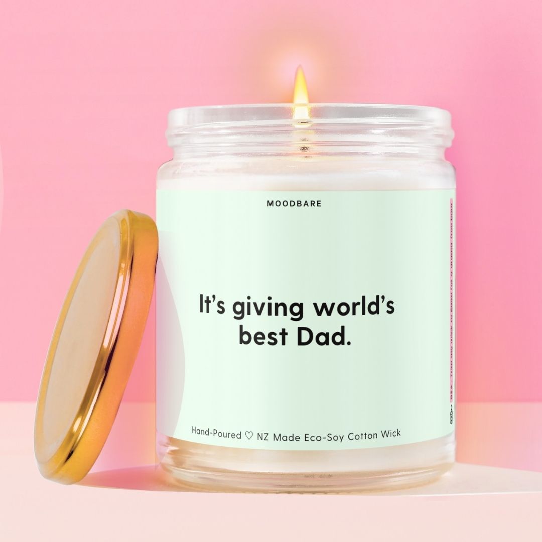 It’s giving world’s best Dad. Moodbare