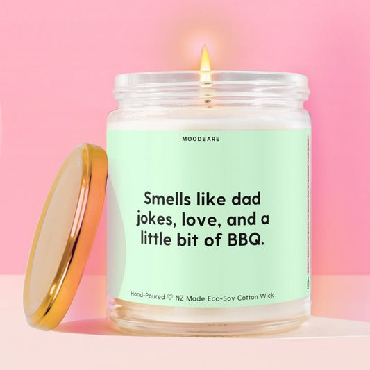 Smells like dad jokes, love, and a little bit of BBQ.